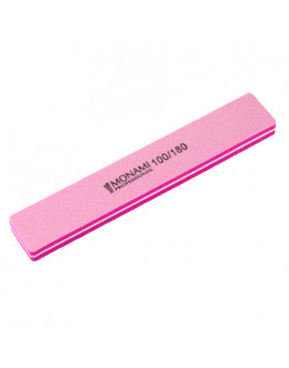Набор, Monami Professional, Баф прямоугольный, 100/180, розовый, 3 шт.