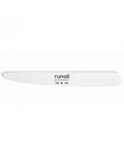 Набор, ruNail, Пилка для искусственных ногтей, белая, нож, 100/100, 10 шт.