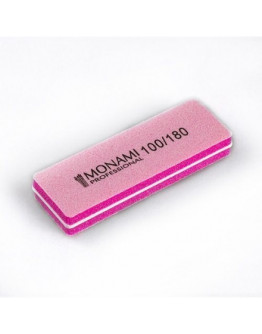 Monami Professional, Баф прямоугольный мини, 100/180, розовый