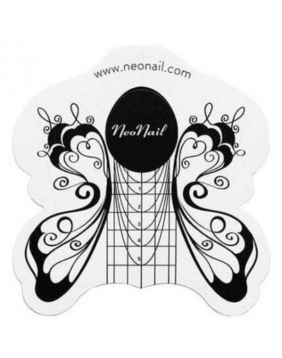NeoNail, Шаблоны для ногтей Butterfly, 500 шт.