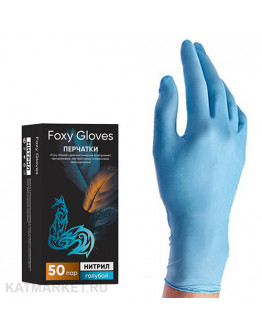 Foxy Перчатки нитриловые, XS 100шт голубые