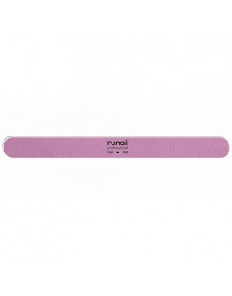 ruNail, Пилка для искусственных ногтей, розовая, закругленная, 150/180
