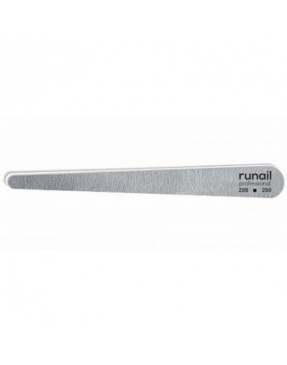 ruNail, Пилка для искусственных ногтей, серая, капля, 200/200