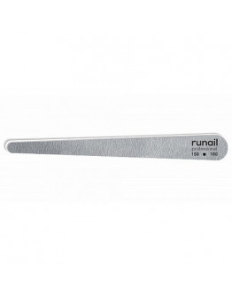 ruNail, Пилка для искусственных ногтей, серая, капля, 150/180