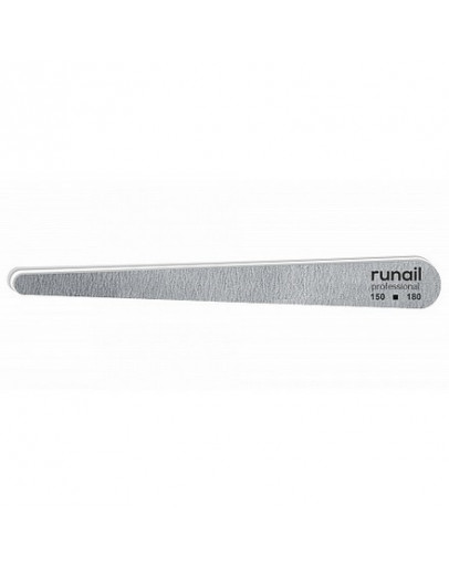 ruNail, Пилка для искусственных ногтей, серая, капля, 150/180