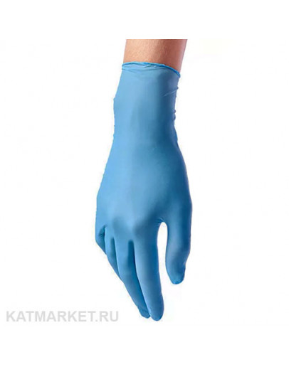 HealthDom Перчатки нитриловые, XS 100шт голубые