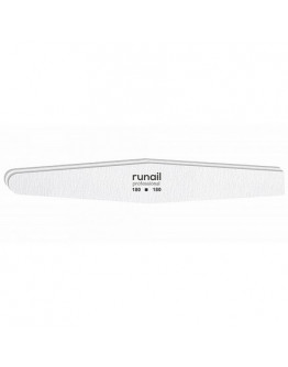 ruNail, Пилка для искусственных ногтей, белая, ромб, 180/180