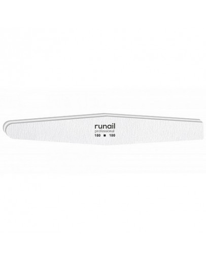 ruNail, Пилка для искусственных ногтей, белая, ромб, 180/180