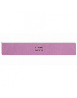 ruNail, Пилка для искусственных ногтей, розовая, прямая, 150/180
