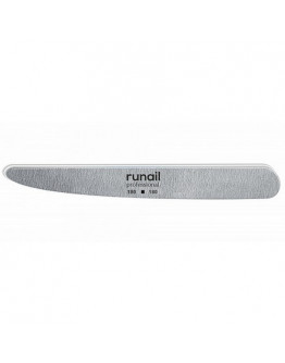 Набор, ruNail, Пилка для искусственных ногтей, серая, нож, 180/180, 10 шт.