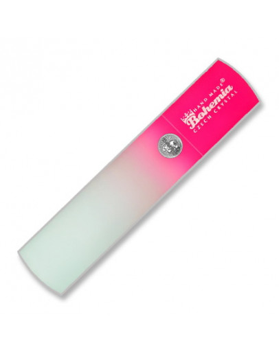 Bohemia, Пилка для педикюра, стеклянная, розовая, 135 мм, в чехле