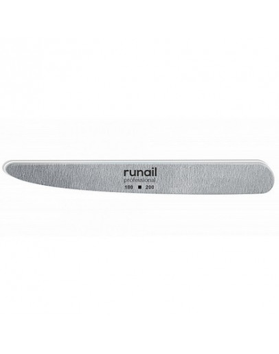 Набор, ruNail, Пилка для искусственных ногтей, серая, нож, 180/200, 10 шт.