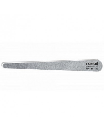 ruNail, Пилка для искусственных ногтей, серая, капля, 180/180