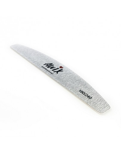 AWIX Professional, Пилка для ногтей «Лодочка», серая, на вспененной основе, 180/240